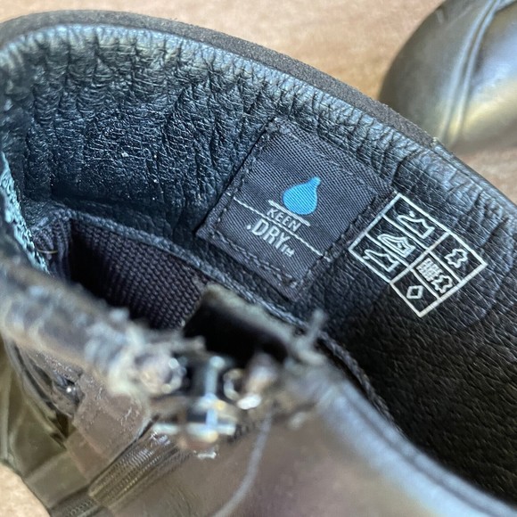 keen dry waterproof boots black leather suede moccasin boots women’s 8 - Picture 4 of 9